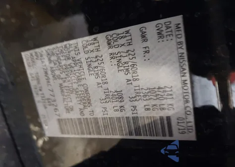 2019 Nissan Rogue Sv z USA, uszkodzony, nr VIN 5N1AT2MV9KC773267